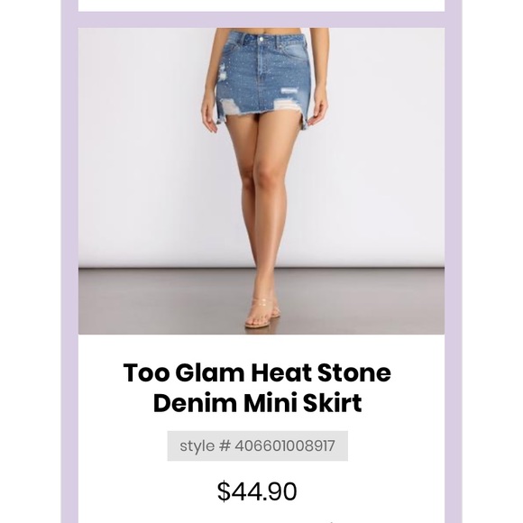 Too Glam Rhinestone mini skirt BRAND NEW - Picture 1 of 8